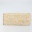 FENDI Zucchino Canvas Hand Bag Multicolor Gold Auth 159377-5