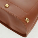 Salvatore Ferragamo Hand Bag Leather 2way Brown Gold Auth 159378-17