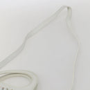 Salvatore Ferragamo Gancini Hand Bag Leather 2way White Silver Auth 159380-10