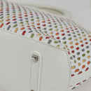 Salvatore Ferragamo Gancini Hand Bag Leather 2way White Silver Auth 159380-12