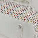 Salvatore Ferragamo Gancini Hand Bag Leather 2way White Silver Auth 159380-14