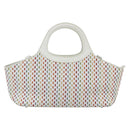 Salvatore Ferragamo Gancini Hand Bag Leather 2way White Silver Auth 159380-2