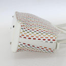 Salvatore Ferragamo Gancini Hand Bag Leather 2way White Silver Auth 159380-5