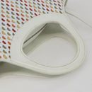 Salvatore Ferragamo Gancini Hand Bag Leather 2way White Silver Auth 159380-7