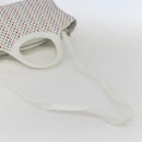 Salvatore Ferragamo Gancini Hand Bag Leather 2way White Silver Auth 159380-9