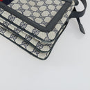 GUCCI GG Supreme Sherry Line Shoulder Bag PVC Navy Gold 010 378 Auth 159381-9