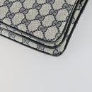 GUCCI GG Supreme Sherry Line Shoulder Bag PVC Navy Gold 010 378 Auth 159381-15