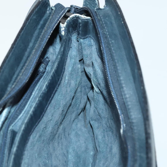 GUCCI GG Supreme Sherry Line Shoulder Bag PVC Navy Gold 010 378 Auth 159381