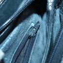 GUCCI GG Supreme Sherry Line Shoulder Bag PVC Navy Gold 010 378 Auth 159381-21