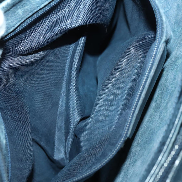 GUCCI GG Supreme Sherry Line Shoulder Bag PVC Navy Gold 010 378 Auth 159381