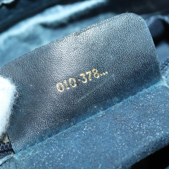 GUCCI GG Supreme Sherry Line Shoulder Bag PVC Navy Gold 010 378 Auth 159381