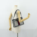 GUCCI GG Supreme Sherry Line Shoulder Bag PVC Navy Gold 010 378 Auth 159381-23