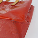 LOUIS VUITTON Monogram Vernis Reade PM Hand Bag Red Rouge M91088 LV Auth 159382-9