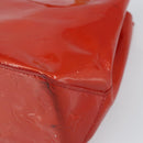 LOUIS VUITTON Monogram Vernis Reade PM Hand Bag Red Rouge M91088 LV Auth 159382-15