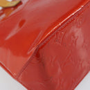 LOUIS VUITTON Monogram Vernis Reade PM Hand Bag Red Rouge M91088 LV Auth 159382-16
