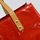 LOUIS VUITTON Monogram Vernis Reade PM Hand Bag Red Rouge M91088 LV Auth 159382-17