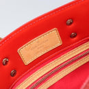 LOUIS VUITTON Monogram Vernis Reade PM Hand Bag Red Rouge M91088 LV Auth 159382-18