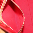 LOUIS VUITTON Monogram Vernis Reade PM Hand Bag Red Rouge M91088 LV Auth 159382-22