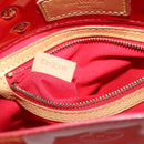 LOUIS VUITTON Monogram Vernis Reade PM Hand Bag Red Rouge M91088 LV Auth 159382-12