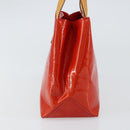 LOUIS VUITTON Monogram Vernis Reade PM Hand Bag Red Rouge M91088 LV Auth 159382-4