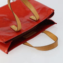 LOUIS VUITTON Monogram Vernis Reade PM Hand Bag Red Rouge M91088 LV Auth 159382-6