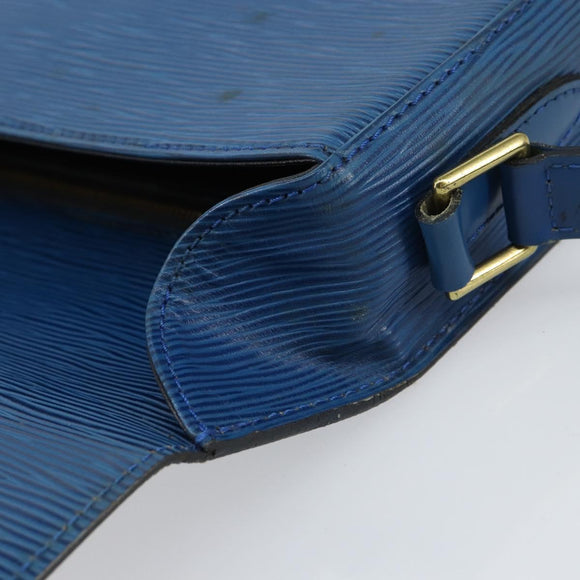 LOUIS VUITTON Epi Saint Cloud GM Shoulder Bag Toledo Blue M52195 LV Auth 159383