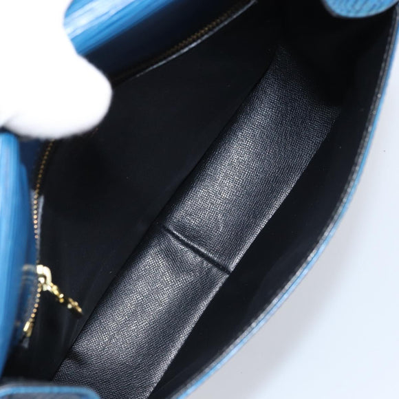 LOUIS VUITTON Epi Saint Cloud GM Shoulder Bag Toledo Blue M52195 LV Auth 159383