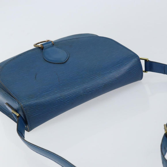 LOUIS VUITTON Epi Saint Cloud GM Shoulder Bag Toledo Blue M52195 LV Auth 159383