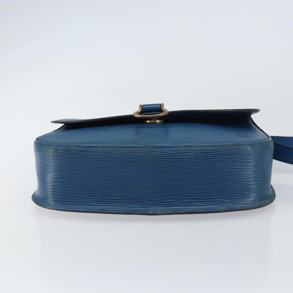 LOUIS VUITTON Epi Saint Cloud GM Shoulder Bag Toledo Blue M52195 LV Auth 159383