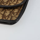 Christian Dior Trotter Canvas Shoulder Bag Beige Gold Auth 159384-10