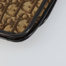 Christian Dior Trotter Canvas Shoulder Bag Beige Gold Auth 159384-12