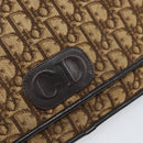 Christian Dior Trotter Canvas Shoulder Bag Beige Gold Auth 159384-15