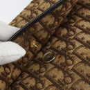 Christian Dior Trotter Canvas Shoulder Bag Beige Gold Auth 159384-16