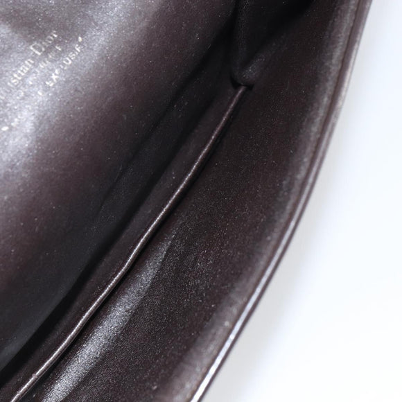 Christian Dior Trotter Canvas Shoulder Bag Beige Gold Auth 159384