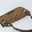 Christian Dior Trotter Canvas Shoulder Bag Beige Gold Auth 159384-6