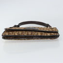 Christian Dior Trotter Canvas Shoulder Bag Beige Gold Auth 159384-9