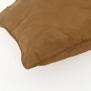 PRADA Shoulder Bag Nylon Brown Silver Auth 159385-11