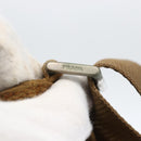 PRADA Shoulder Bag Nylon Brown Silver Auth 159385-15