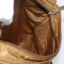 PRADA Shoulder Bag Nylon Brown Silver Auth 159385-19