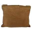 PRADA Shoulder Bag Nylon Brown Silver Auth 159385-3