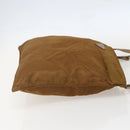 PRADA Shoulder Bag Nylon Brown Silver Auth 159385-4