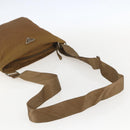 PRADA Shoulder Bag Nylon Brown Silver Auth 159385-7