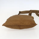 PRADA Shoulder Bag Nylon Brown Silver Auth 159385-5