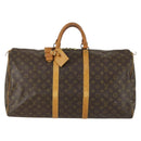 LOUIS VUITTON Monogram Keepall 55 Boston Bag M41424 LV Auth 159392-13