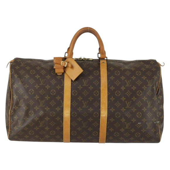 LOUIS VUITTON Monogram Keepall 55 Boston Bag M41424 LV Auth 159392
