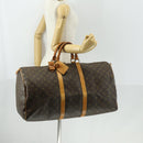 LOUIS VUITTON Monogram Keepall 55 Boston Bag M41424 LV Auth 159392-22