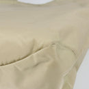 Salvatore Ferragamo Vala Hand Bag Nylon Beige Silver Auth 159394-15