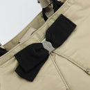 Salvatore Ferragamo Vala Hand Bag Nylon Beige Silver Auth 159394-10