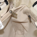 Salvatore Ferragamo Vala Hand Bag Nylon Beige Silver Auth 159394-19