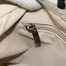 Salvatore Ferragamo Vala Hand Bag Nylon Beige Silver Auth 159394-20